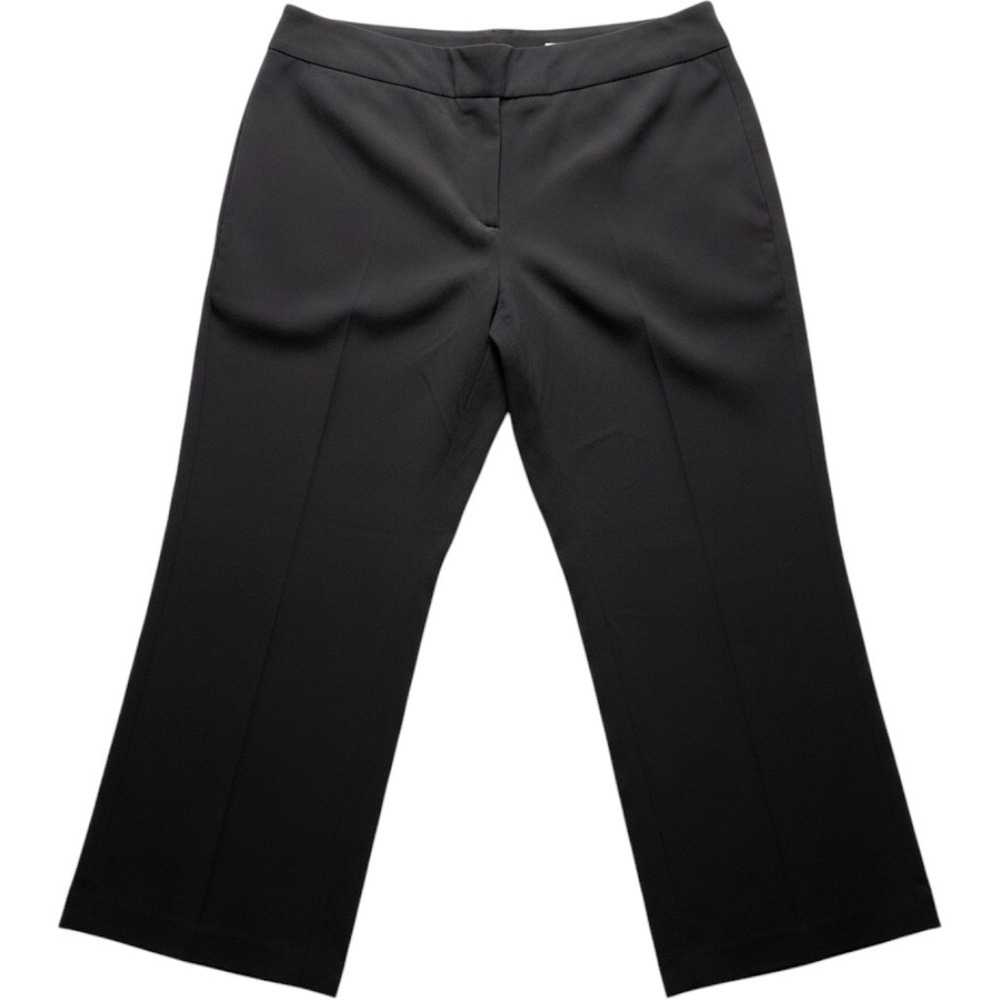 Style & Co Dress Pants Women 20WP Black Stretch Wide Leg Petite Trousers